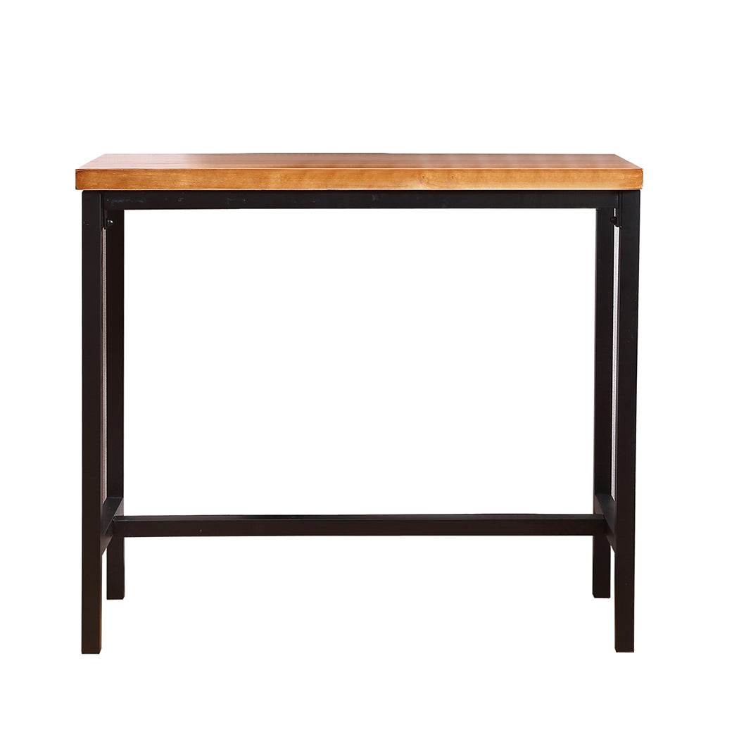 Vintage Industrial Wood Bar Table Kitchen Cafe Office Desk Steel Legs - image2