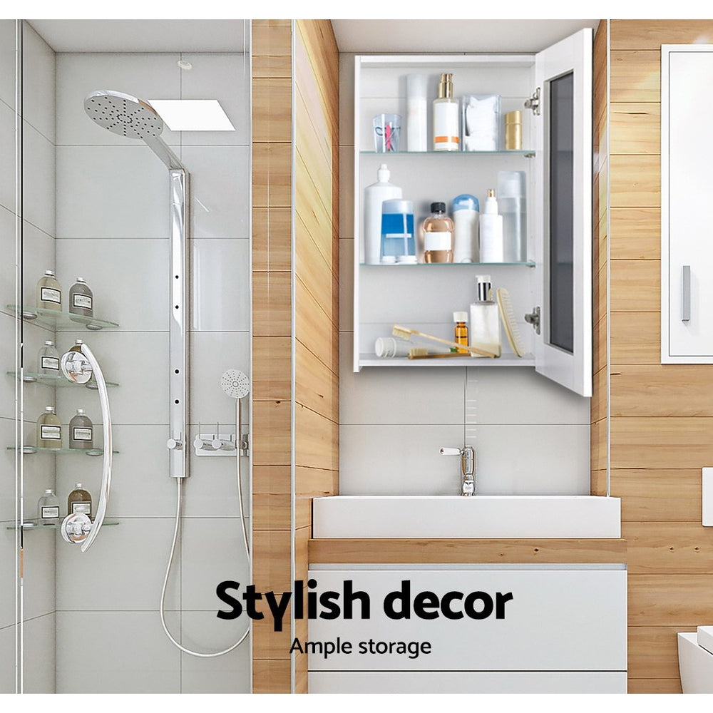 Bathroom Vanity Mirror with Storage Cavinet - White - image5