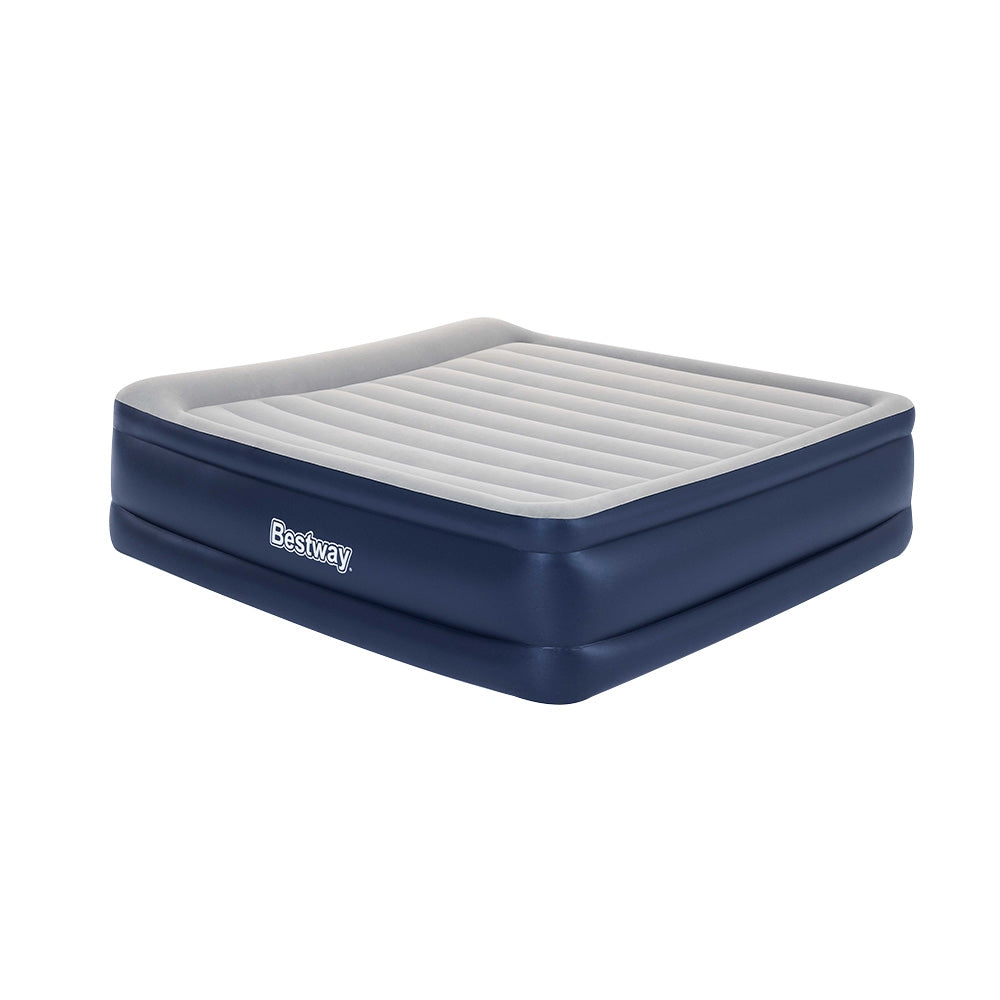 King Air Bed Inflatable Mattress Sleeping Mat Battery Built-in Pump - image1