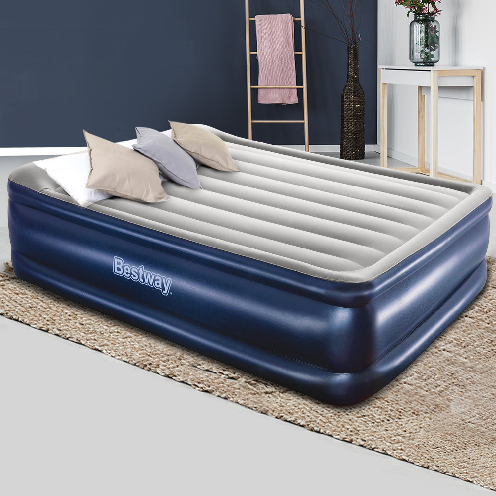 Queen Air Bed Inflatable Mattress Sleeping Mat Battery Built-in Pump - image7