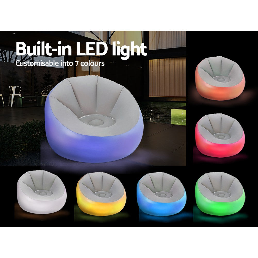 Inflatable Seat Sofa LED Light Chair Outdoor Lounge Cruiser - image4