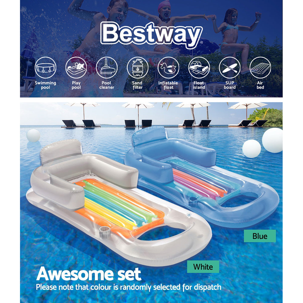 Bestway Durable Inflatable Sun Lounger Pool Air-Bed Seat/Chair Lilo Float Toy - image4