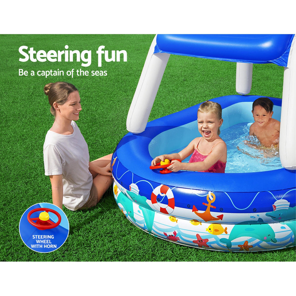 Kids Play Pools Above Ground Inflatable Swimming Pool Canopy Sunshade - image7