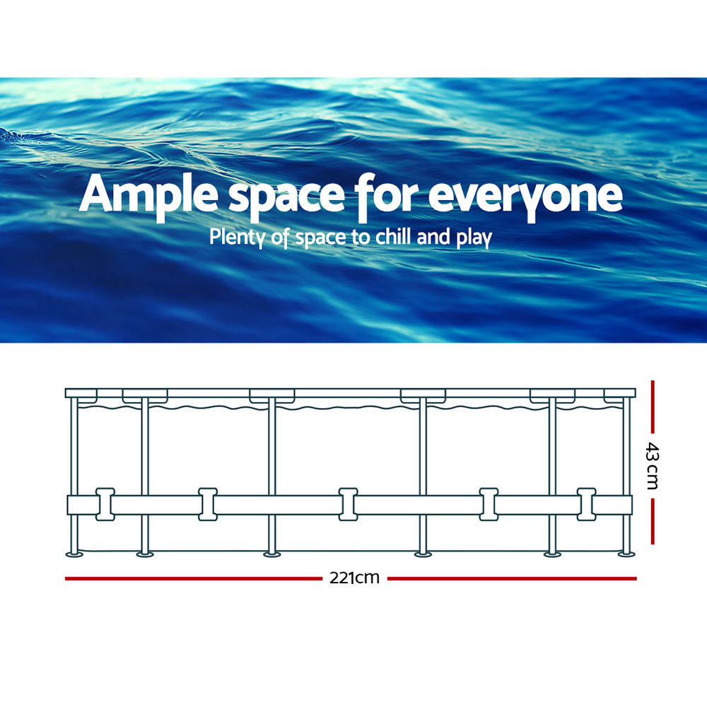 Bestway Swimming Pool Above Ground Frame Pools Outdoor Steel Pro 2.2 X 1.5M - image6