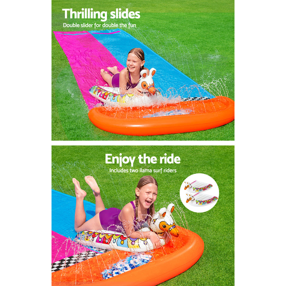 Inflatable Water Slip And Slide 4.88m Kids Rider Splash Toy Outdoor - image4