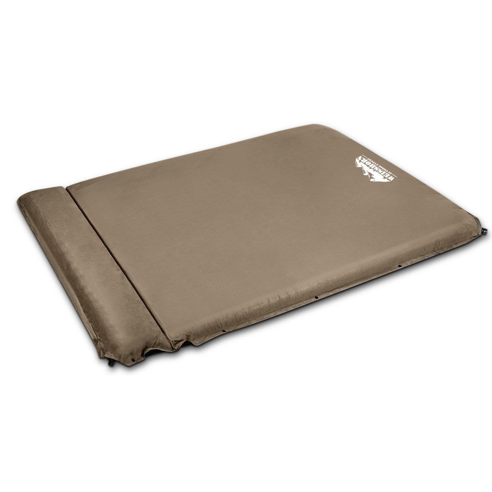 Double Size Self Inflating Mattress Mat 10CM Thick   Coffee - image3