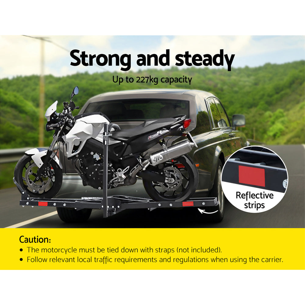 Motorcycle Motorbike Carrier Rack 2" Towbar Arm Rack Dirt Bike Ramp Steel - image3