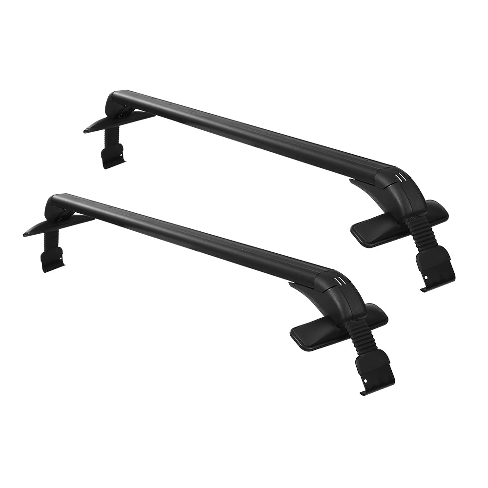 Universal Car Roof Rack Cross Bars 90cm Aluminium Adjustable Lockable 75kg Clamps - image3