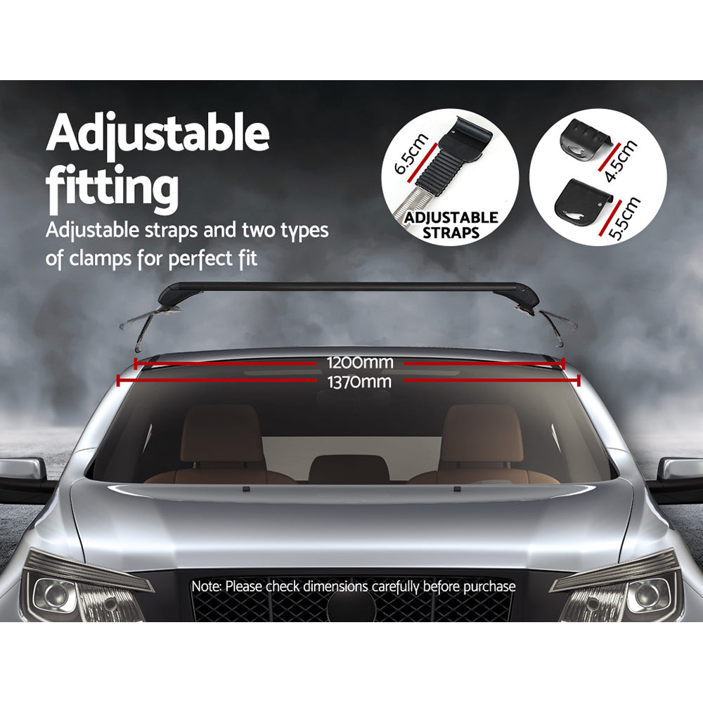 Universal Car Roof Rack Cross Bars 90cm Aluminium Adjustable Lockable 75kg Clamps - image6