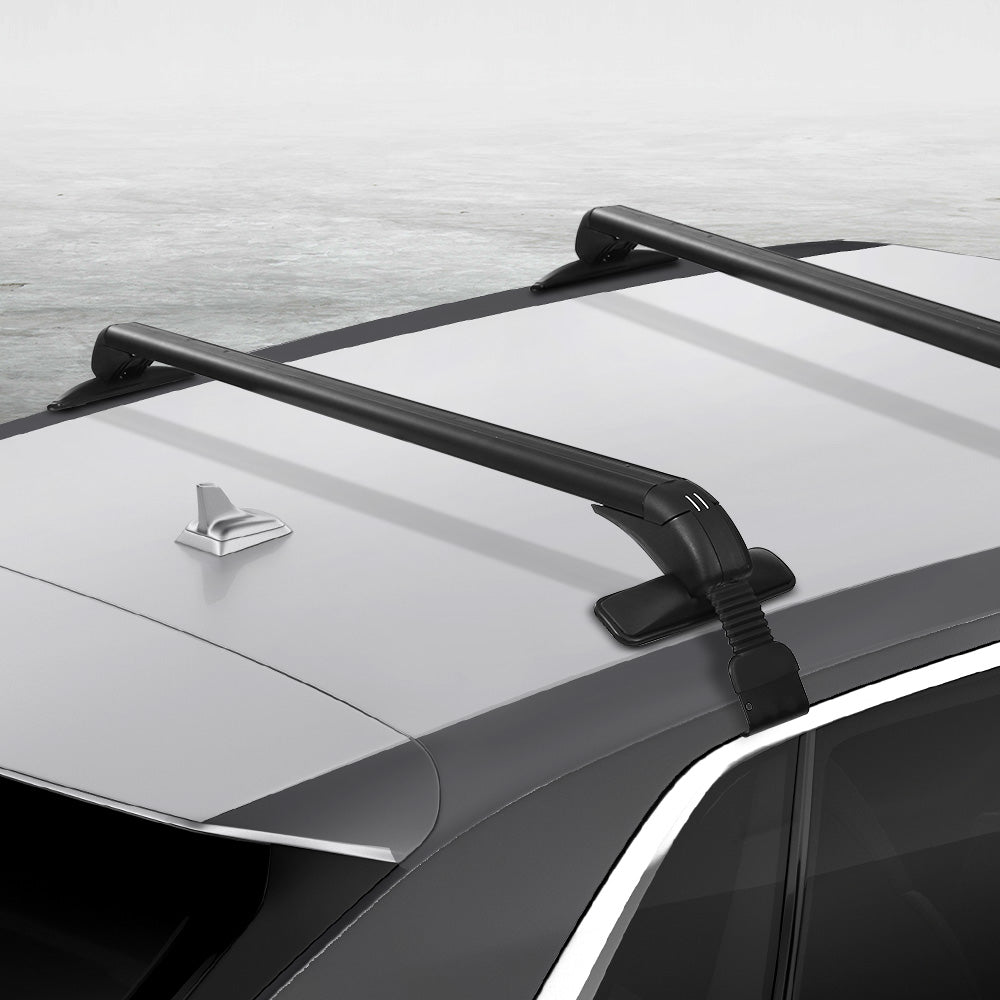 Universal Car Roof Rack 100cm 75kgs Load Cross Bars Aluminium Adjustable Lockable Carrier Clamps - image7