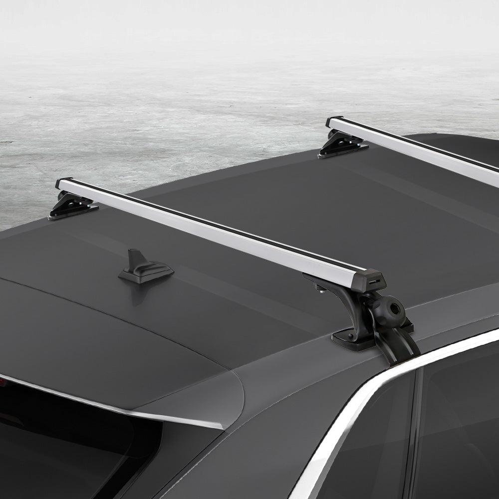 Universal Car Roof Rack 1450mm Cross Bars Aluminium Silver Adjustable Brackets Carrier 90kg - image7