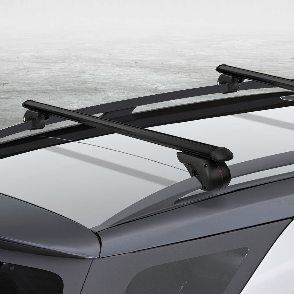 Universal Car Roof Rack 1200mm Cross Bars Aluminium Black Adjustable Car 90kgs load Carrier - image7