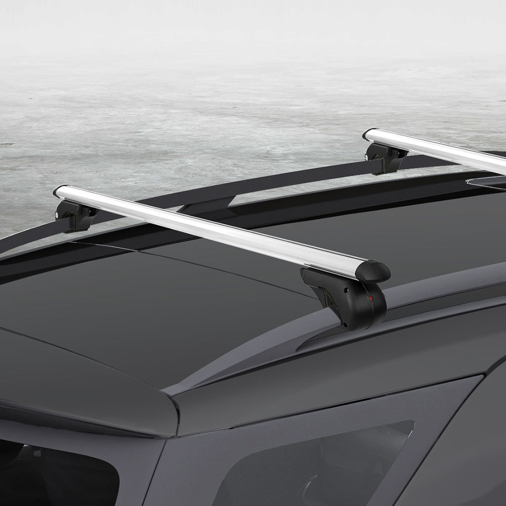 Universal Car Roof Rack 1360mm Cross Bars Aluminium Silver Adjustable Car 90kgs load Carrier - image7