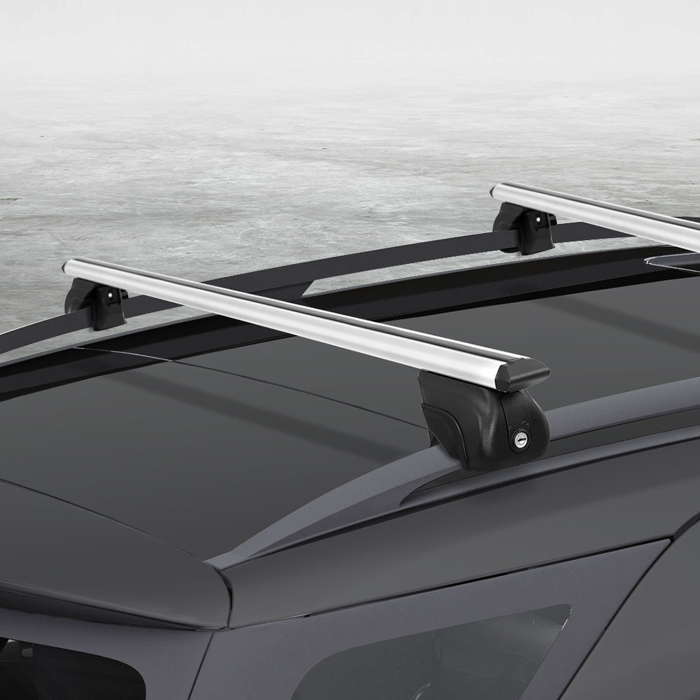 Universal Car Roof Rack 1240mm Upgraded Holder Cross Bars  Aluminium Silver Adjustable Car 90kgs load Carrier - image7