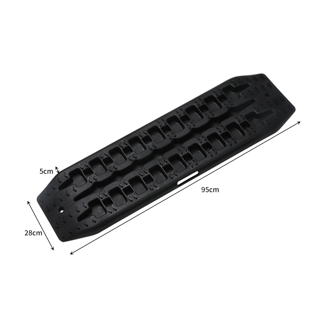 2PK Recovery Tracks 10T Sand Tracks Mud Snow Grass Accessory 4WD In Black Colour - image3