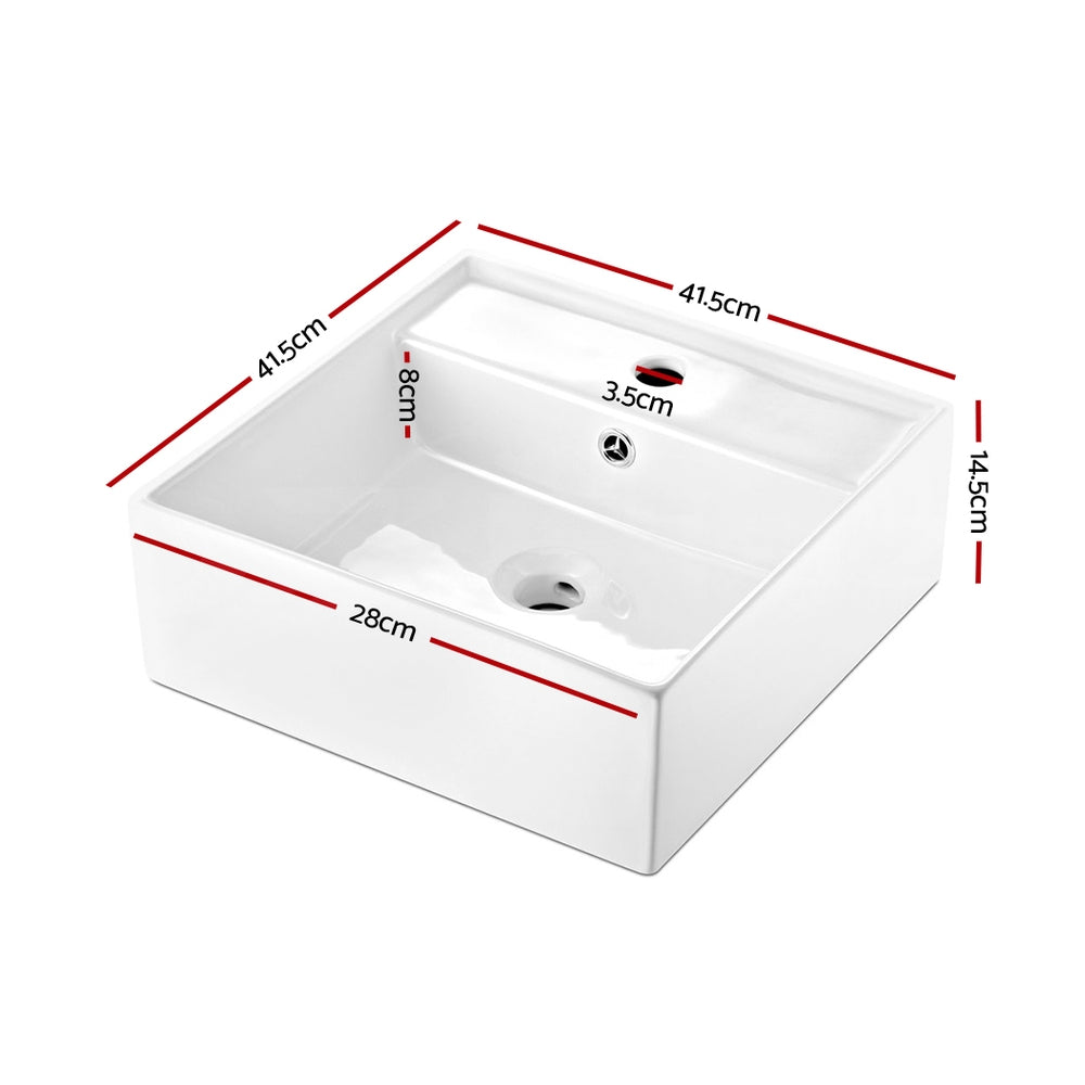 Ceramic Rectangle Sink Bowl - White - image2