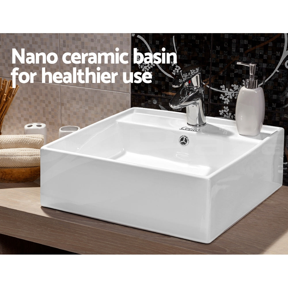 Ceramic Rectangle Sink Bowl - White - image3