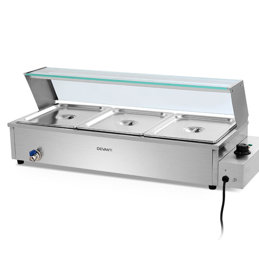 Commercial Food Warmer Bain Marie Electric Buffet Pan Stainless Steel - image1
