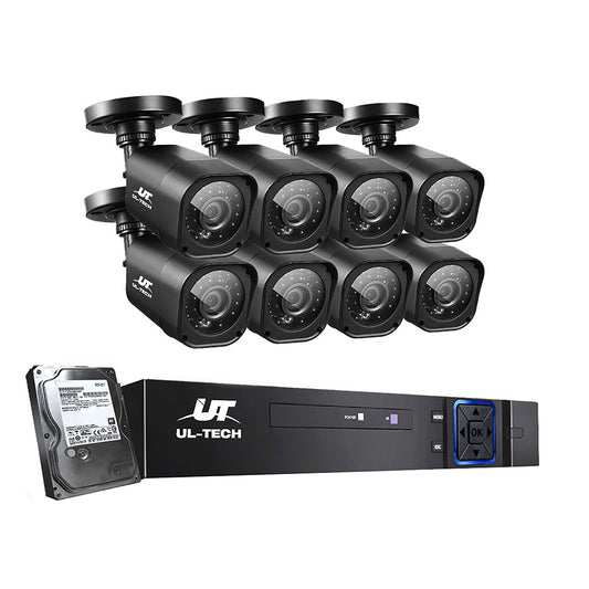 CCTV Camera Home Security System 8CH DVR 1080P 1TB Hard Drive Outdoor - image1
