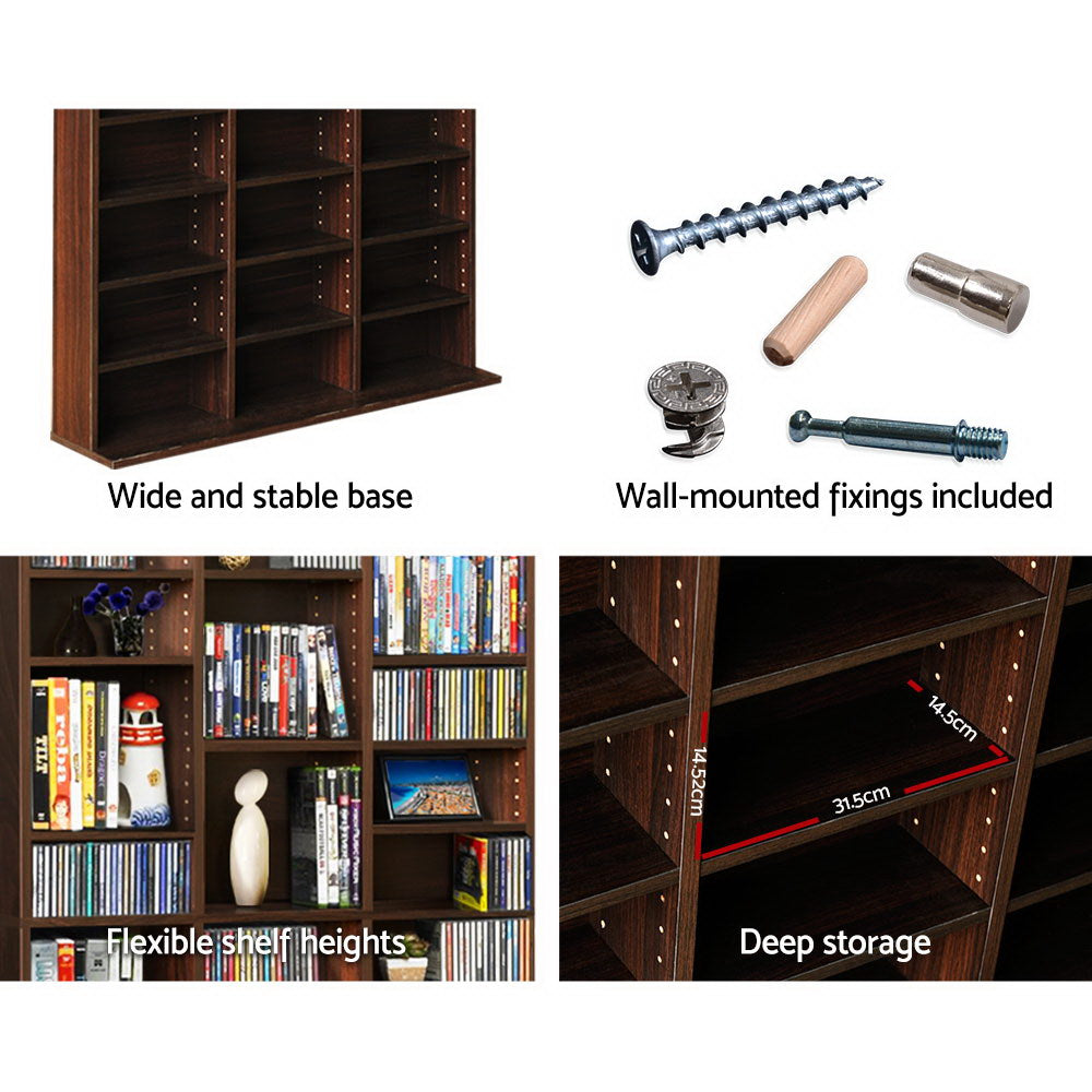 Adjustable Book Storage Shelf Rack Unit - Expresso - image6