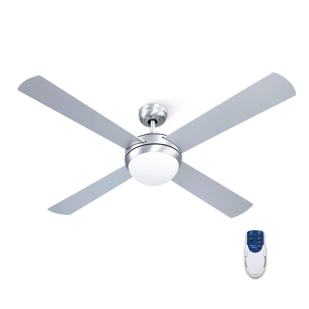 52" Ceiling Fan with Light Silver - image1