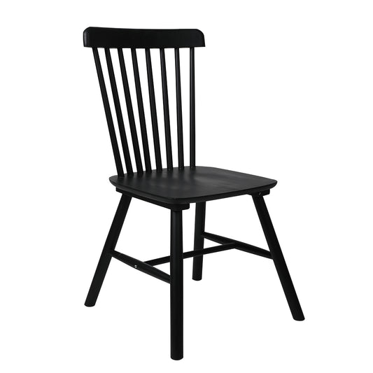 Set of 2 Dining Chairs Side Chair Replica Kitchen Wood Furniture Black - image1
