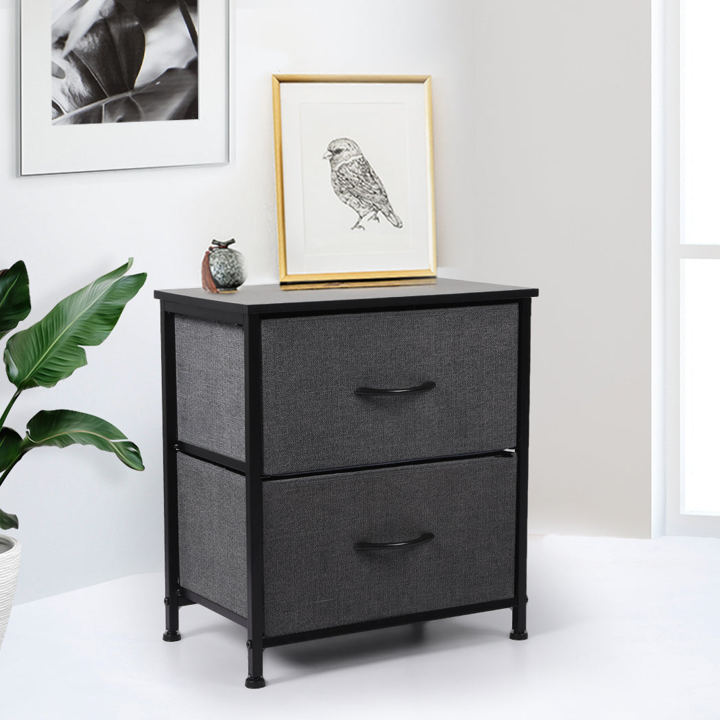 Storage Cabinet Tower Bedside Table Chest of Drawers Dresser Tallboy - image7