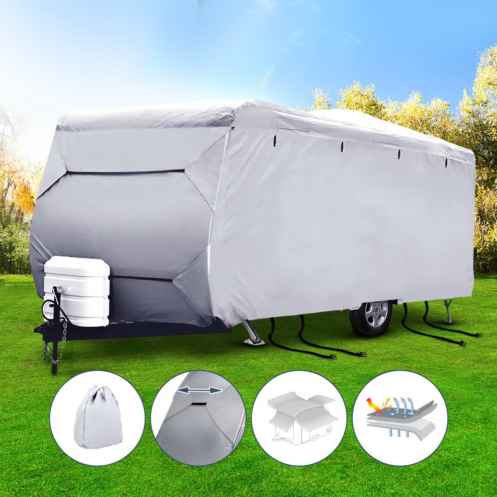 14-16ft Caravan Cover Campervan 4 Layer UV Water Resistant - image7