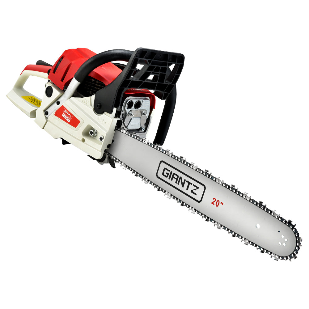 Giantz 62CC Chainsaw Commercial Petrol 20" Bar E-Start 20 Bar Pruning Chain Saw - image1