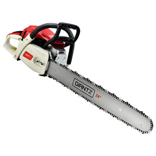 Giantz 88cc Commercial Petrol Chainsaw E-Start 24 Bar Pruning Chain Saw - image1
