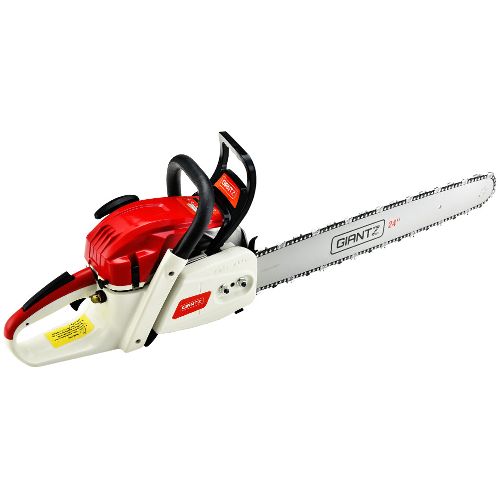 Giantz 88cc Commercial Petrol Chainsaw E-Start 24 Bar Pruning Chain Saw - image4