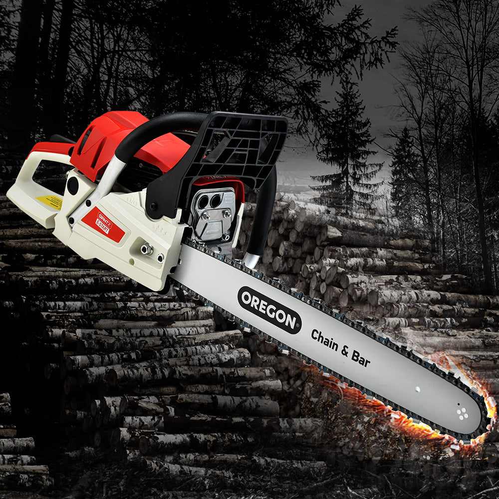 Giantz Petrol Chainsaw Commercial 52cc E-Start 20 Oregon Bar Pruning Chain Saw - image8
