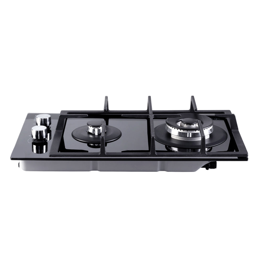 Gas Cooktop 30cm Gas Stove Cooker 2 Burner Cook Top Konbs NG LPG Black - image4