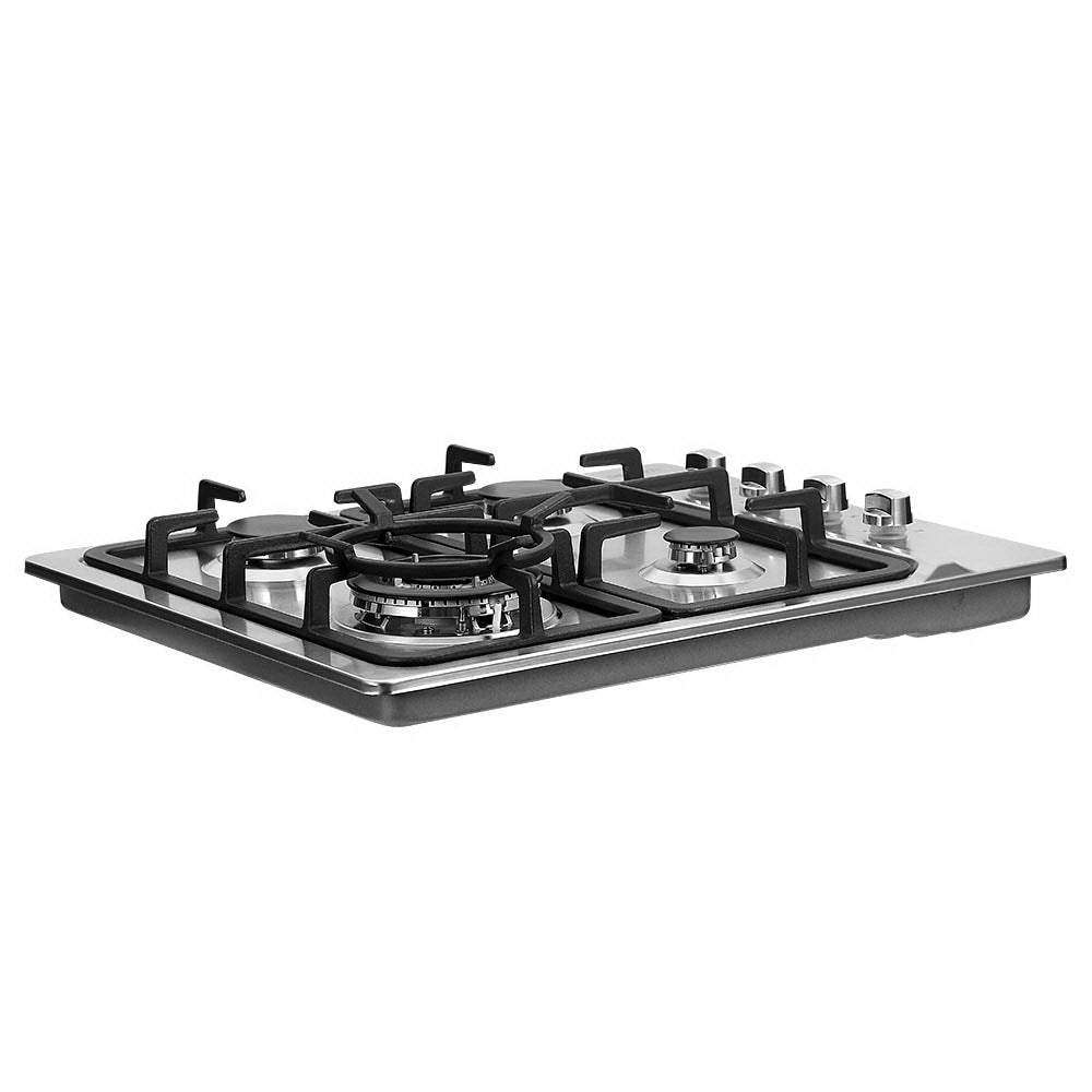 Gas Cooktop 60cm Kitchen Stove 4 Burner Cook Top NG LPG Stainless Steel Silver - image3