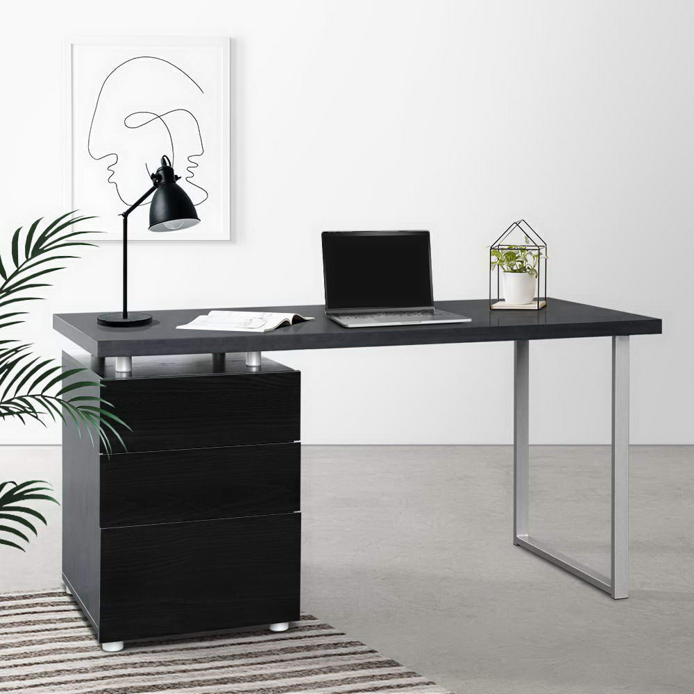 Metal Desk with 3 Drawers - Black - image7