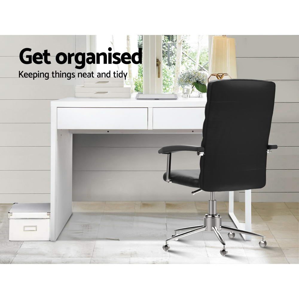 Metal Desk with 2 Drawers - White - image3