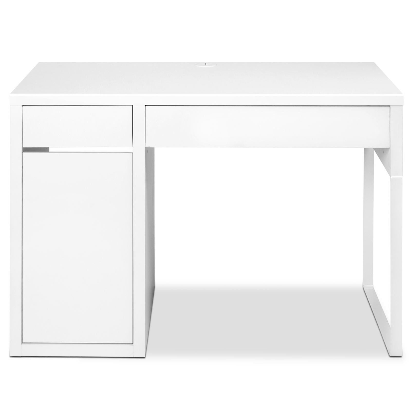 Metal Desk With Storage Cabinets - White - image3