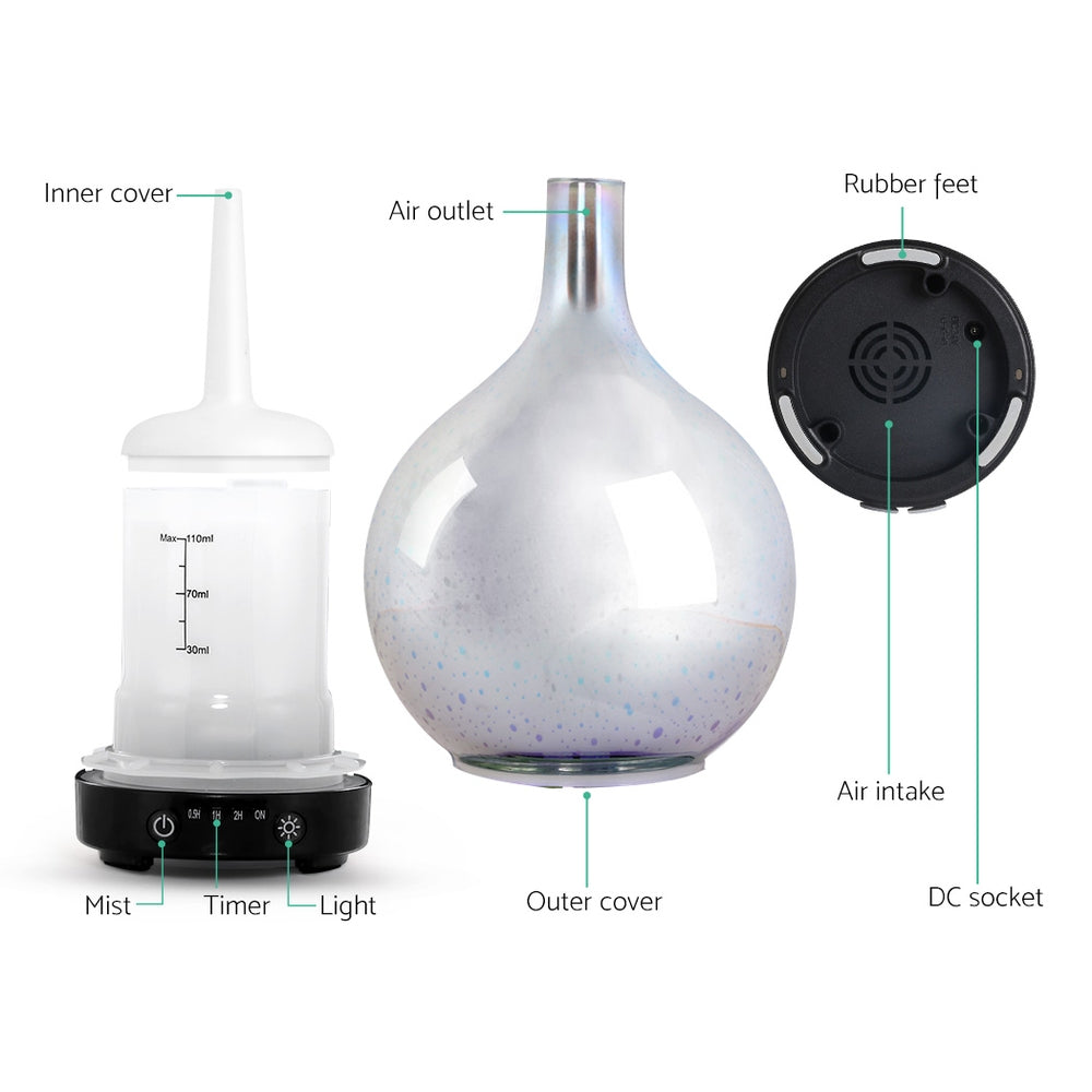 Aroma Diffuser 3D LED Light Oil Firework Air Humidifier 100ml - image4