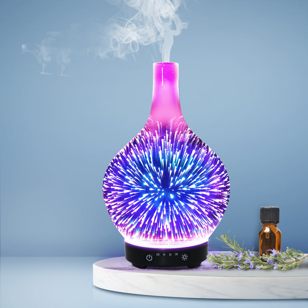 Aroma Diffuser 3D LED Light Oil Firework Air Humidifier 100ml - image7