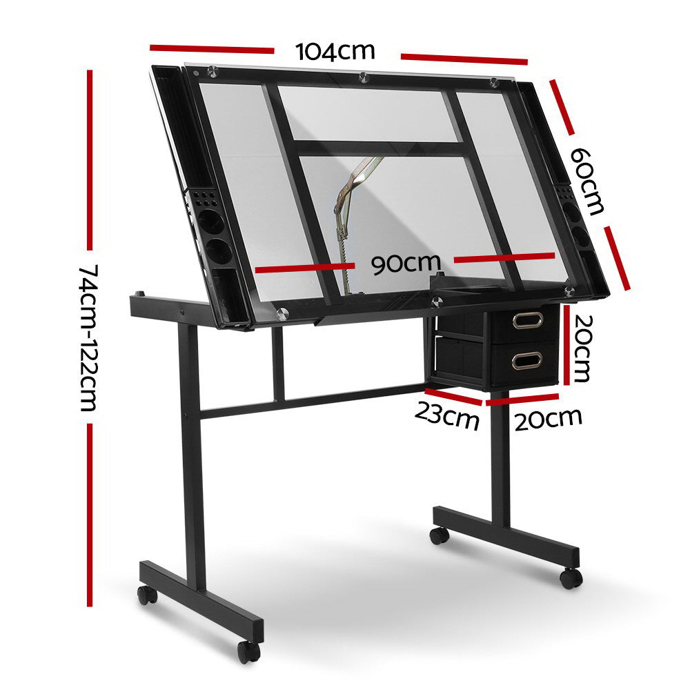 Adjustable Drawing Desk - Black and Grey - image2