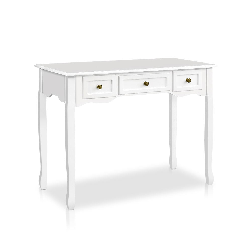 Hall Console Table Hallway Side Dressing Entry Wooden French Drawer White - image1