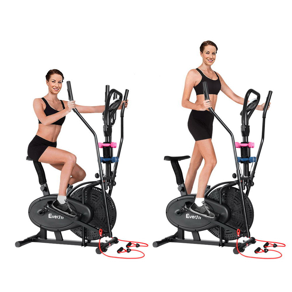 6in1 Elliptical Cross Trainer Exercise Bike Bicycle Home Gym Fitness Machine Running Walking - image3