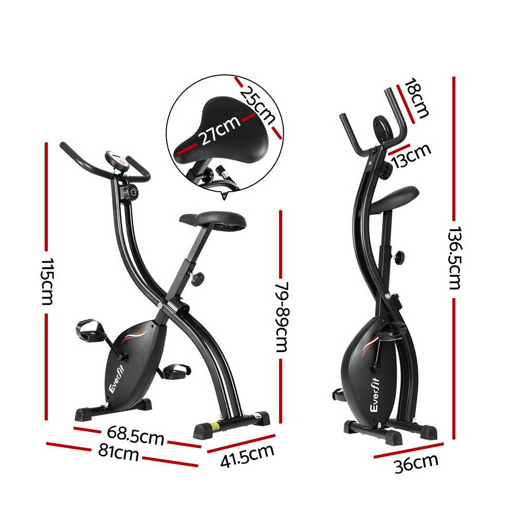 Everfit Exercise Bike X-Bike Folding Magnetic Bicycle Cycling Flywheel Fitness Machine - image2