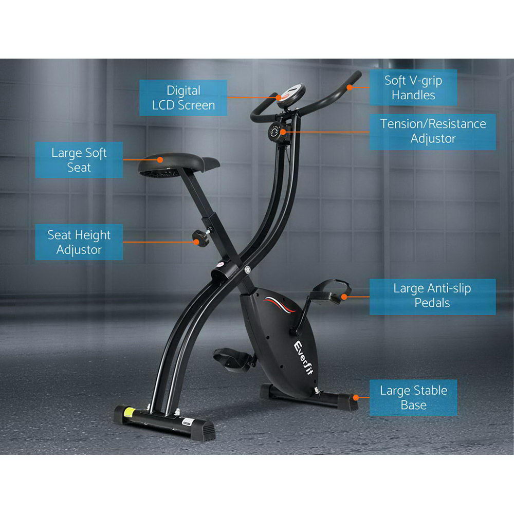 Everfit Exercise Bike X-Bike Folding Magnetic Bicycle Cycling Flywheel Fitness Machine - image3