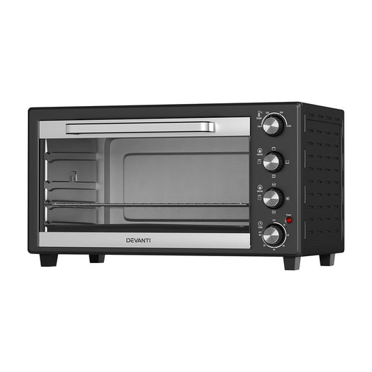 Electric Convection Oven Bake Benchtop Rotisserie Grill 60L - image1