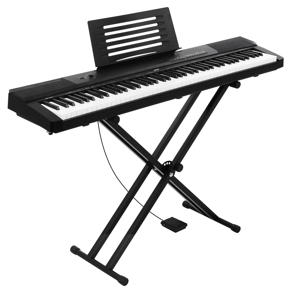 Alpha 88 Keys Electronic Piano Keyboard Electric Holder Music Stand Touch Sensitive with Sustain pedal - image1
