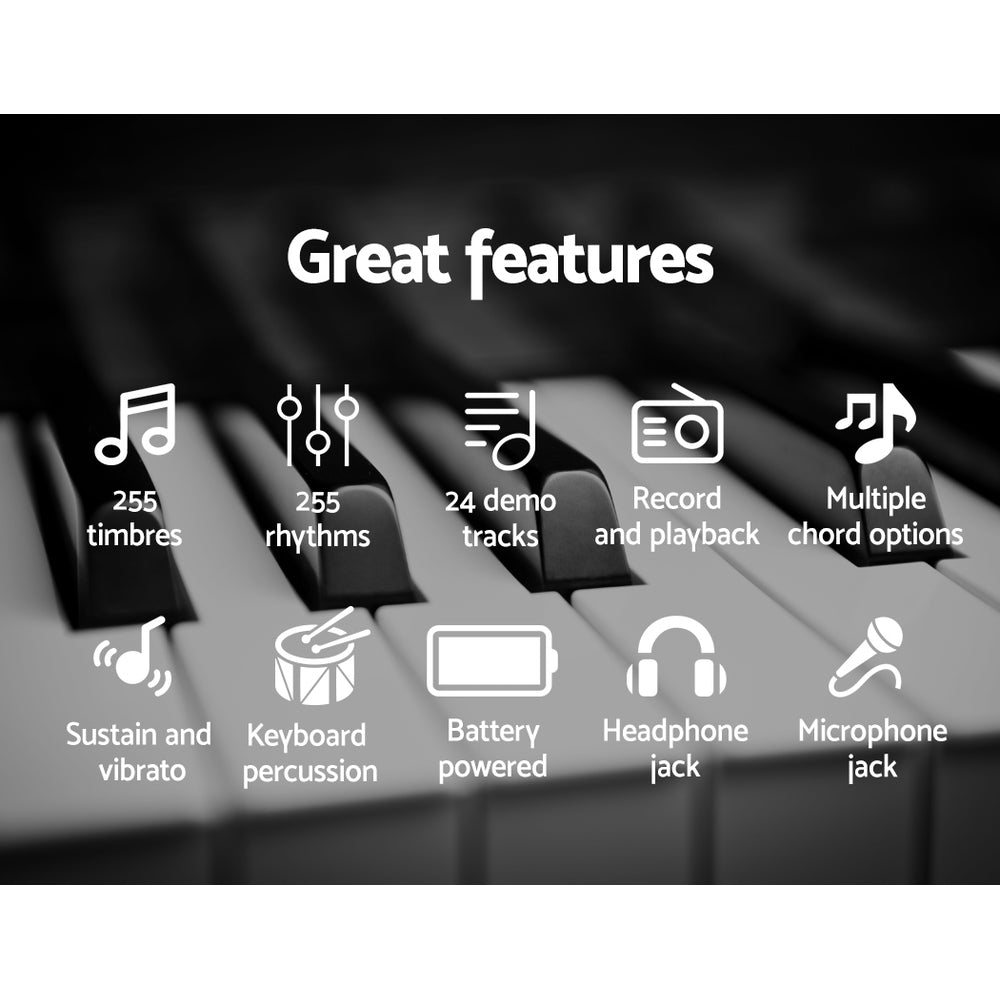 ALPHA 61 Keys LED Electronic Piano Keyboard - image4