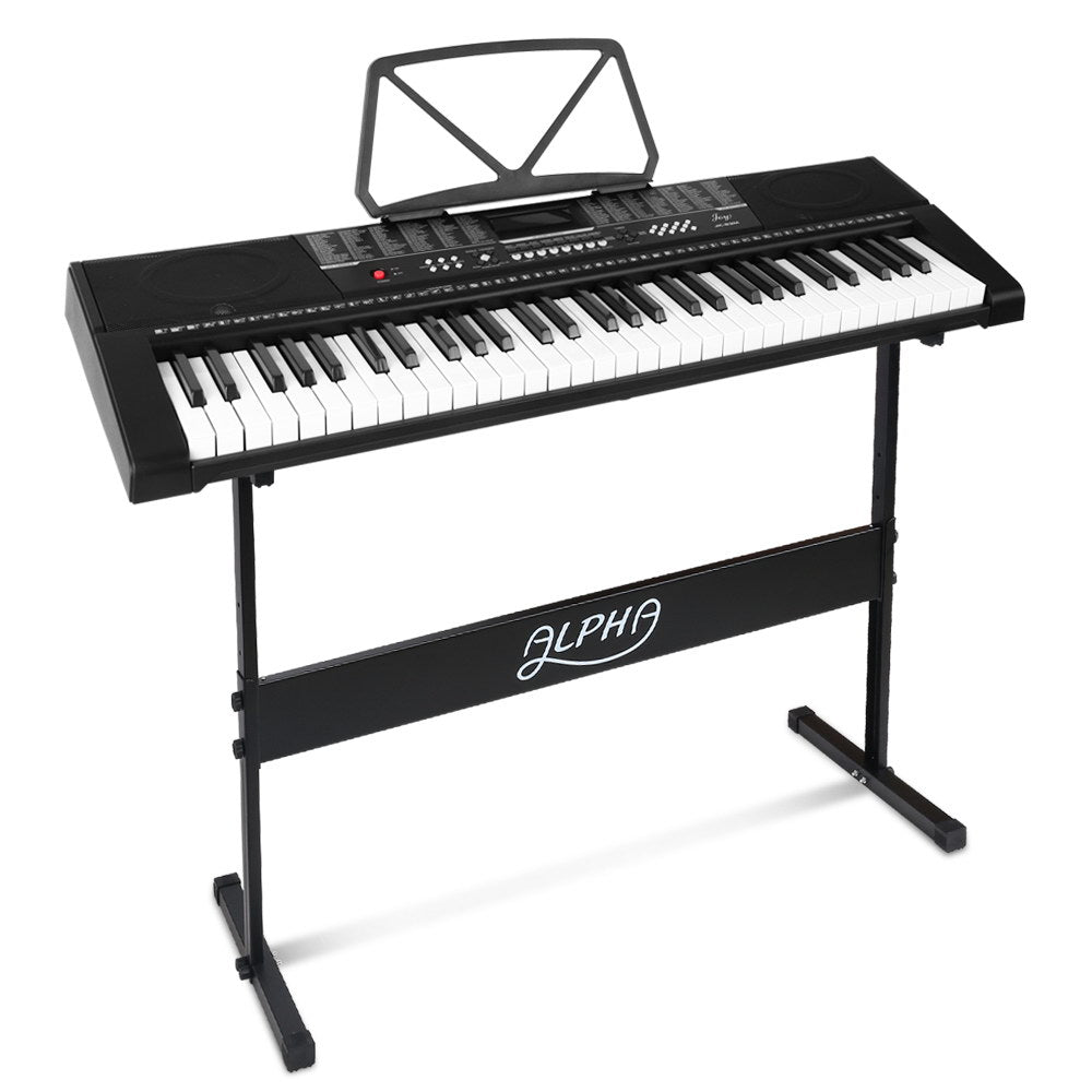 Alpha 61 Keys Electronic Piano Keyboard LED Electric w/Holder Music Stand USB Port - image8