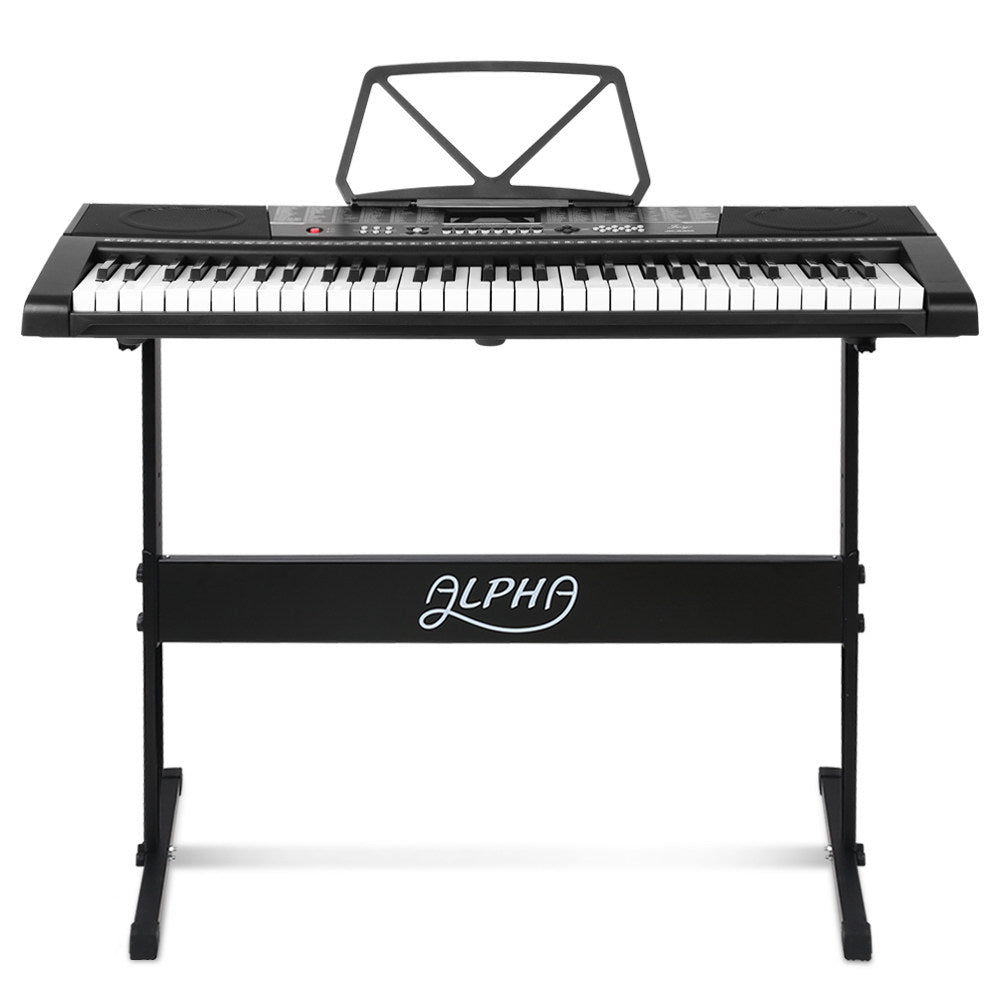 Alpha 61 Keys Electronic Piano Keyboard LED Electric w/Holder Music Stand USB Port - image10