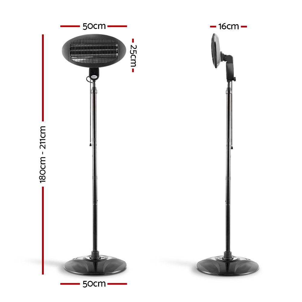 2000w Electric Portable Patio Strip Heater - image2